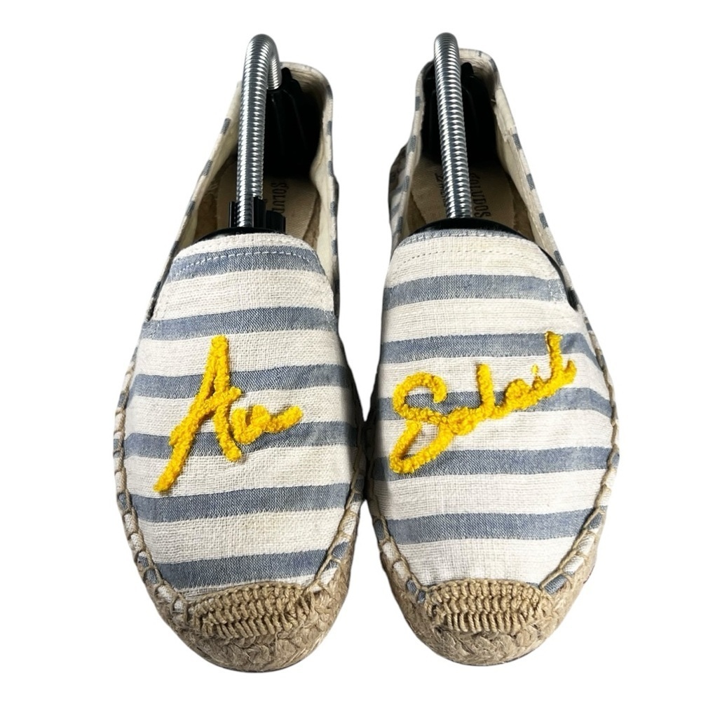 Soludos x Le Meridien Shoes Au Solei Espadrilles Slip-On Size 6.5 Blue Yellow